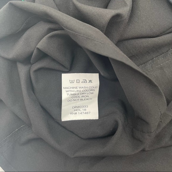 DRAPER JAMES Dress Black Floral Printed Crepe V-Neck Dress Party Cocktail SZ 10 - Picture 15 of 15